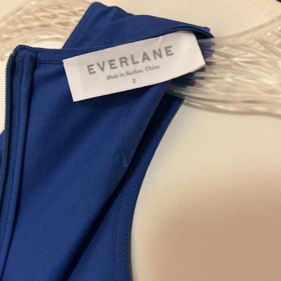 EVERLANE The Clean Cotton A-Line Dress Ultramarine Blue Sz 2 - Picture 11 of 12